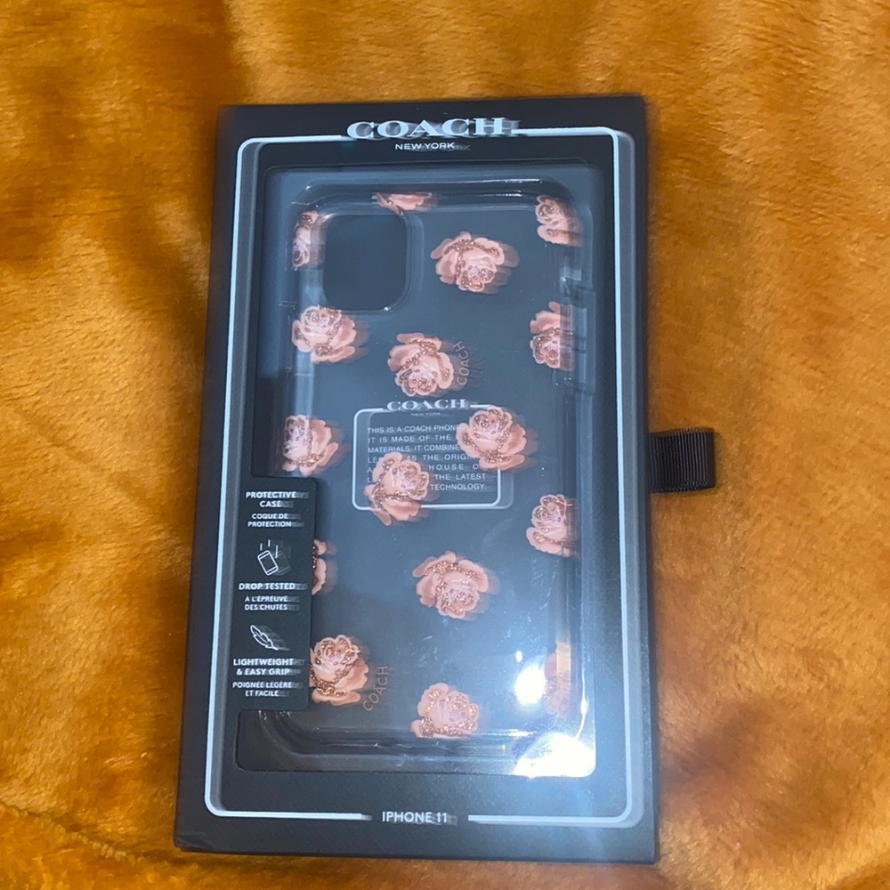 Pink Peony Coach iPhone 11 case